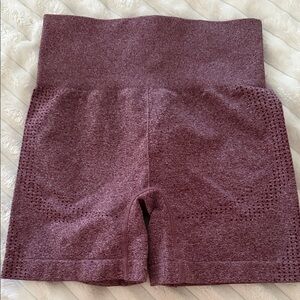 SHEIN women burgundy workout shorts